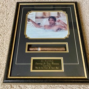 Novelty Al Pacino ‘Scarface’ Shadow Box w/ Cigar
